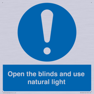 Open the blinds and use natural light